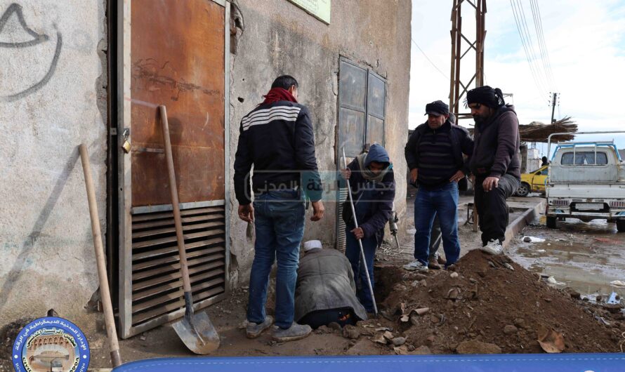 إصلاح عطل كبل أرضي في مركز كهرباء المايل غربي مفرق الجزرة