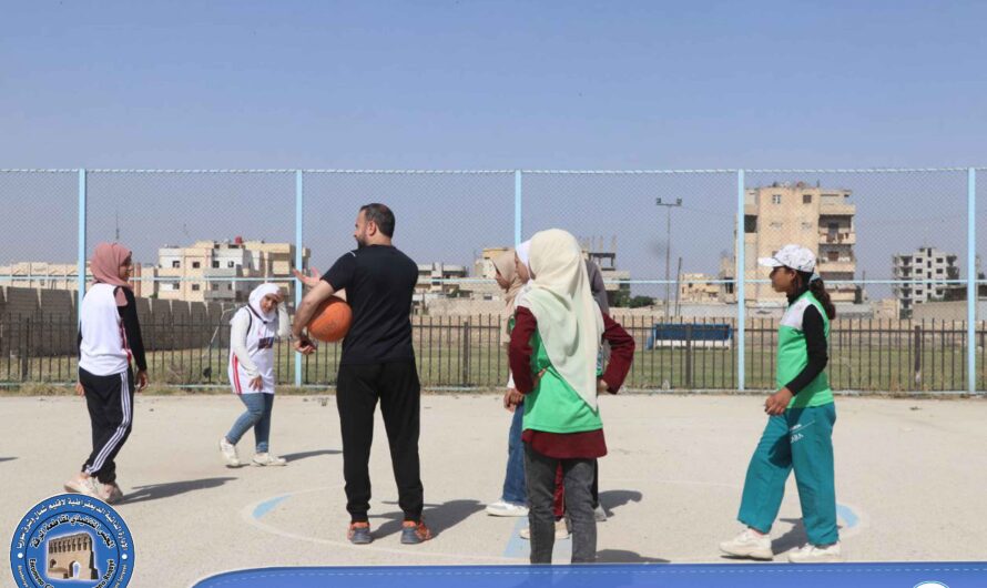 إقامة فعالية رياضية بمشاركة عدة مدارس ضمن مدينة الرقة